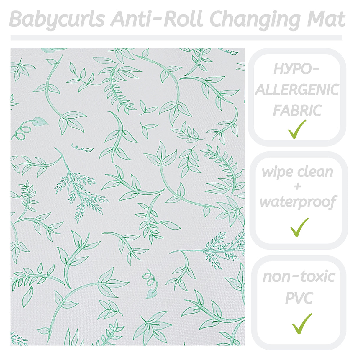 Babycurls Deluxe Anti-Roll PVC Wedge Baby Changing Mat with Curved Sid ...