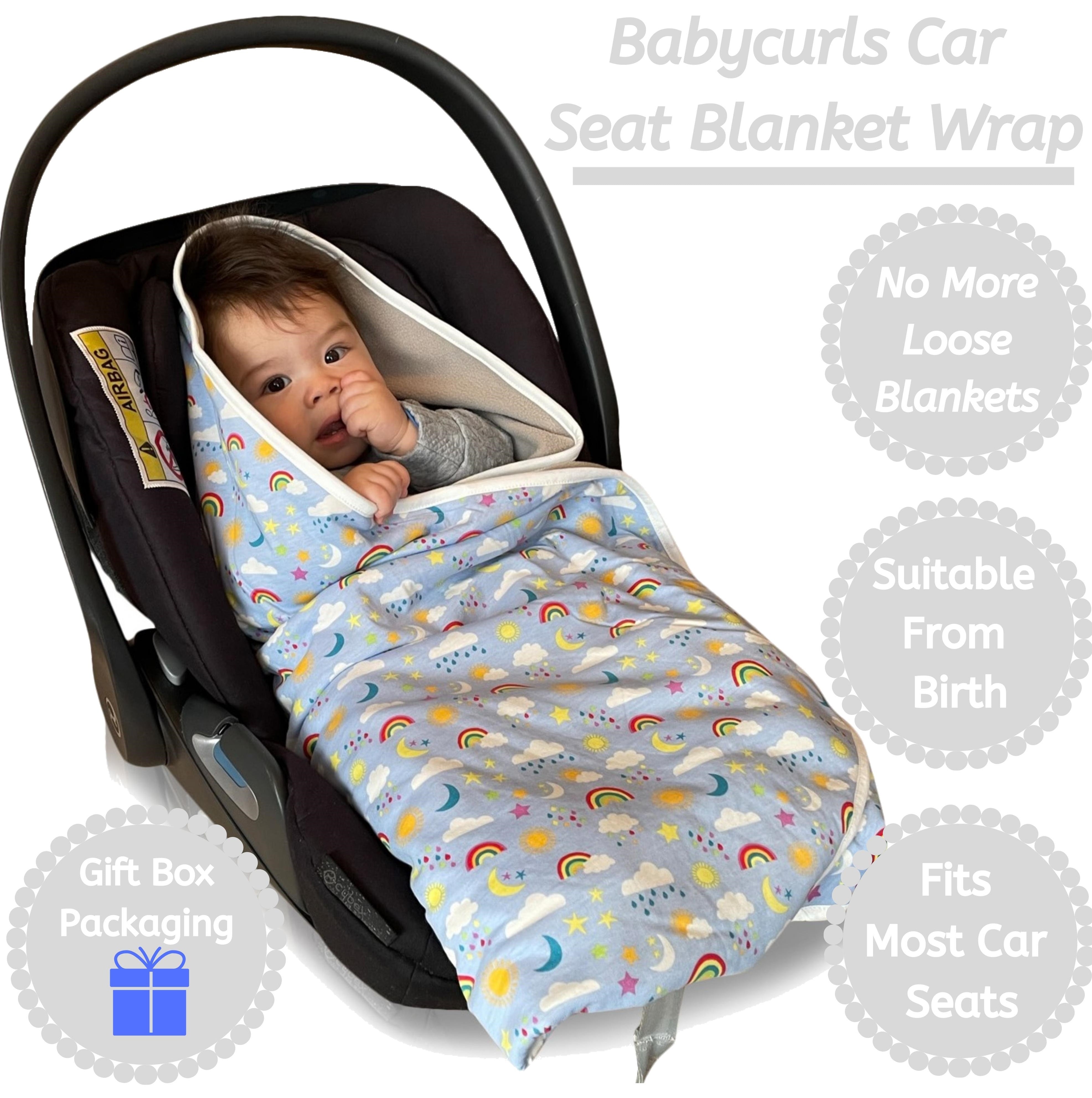 Babycurls Universal Rainbow Baby Car Seat Fitting Blanket Travel