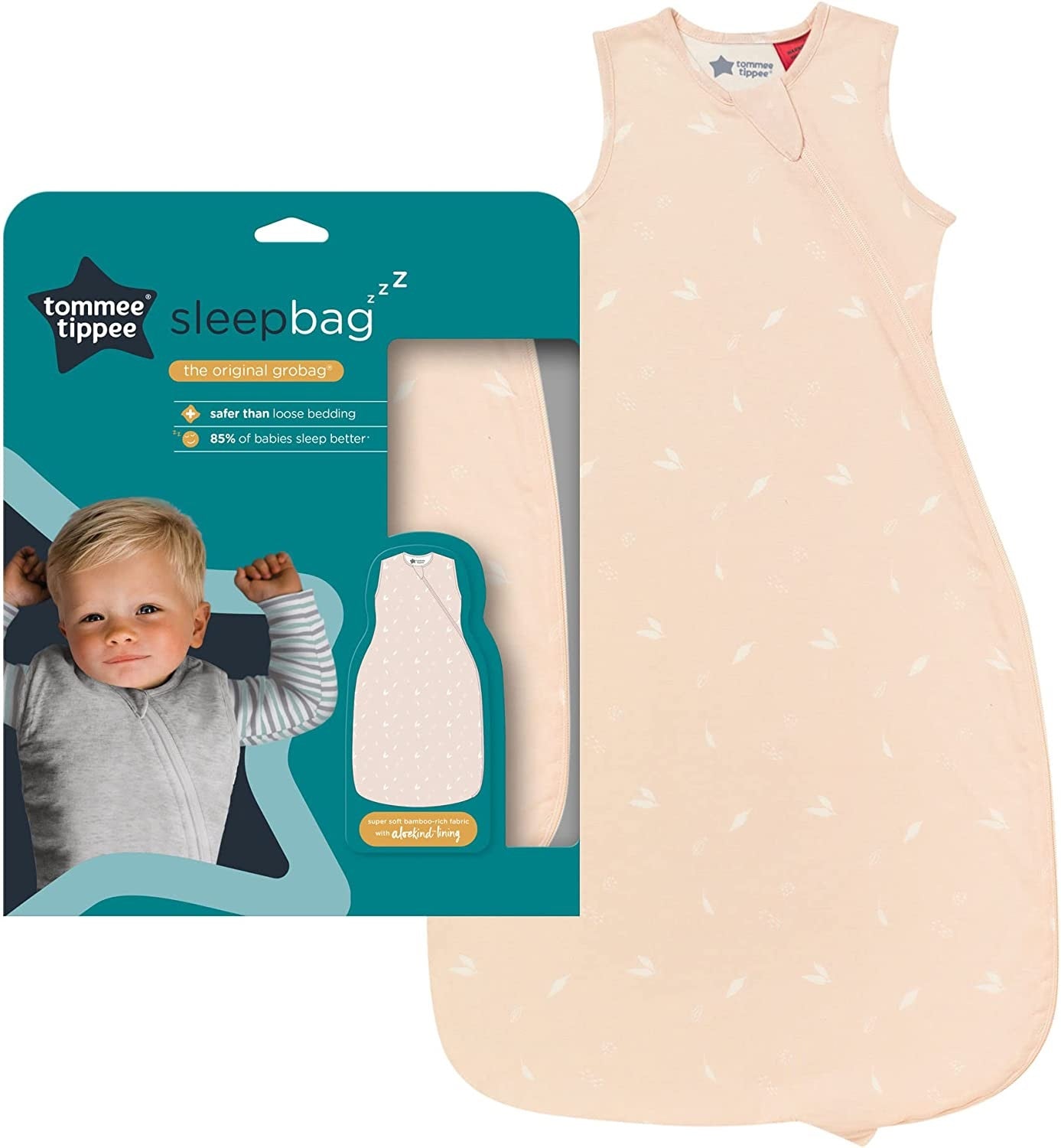 Baby sleeping bag. Summer season. Stars model. Bamboo and cotton