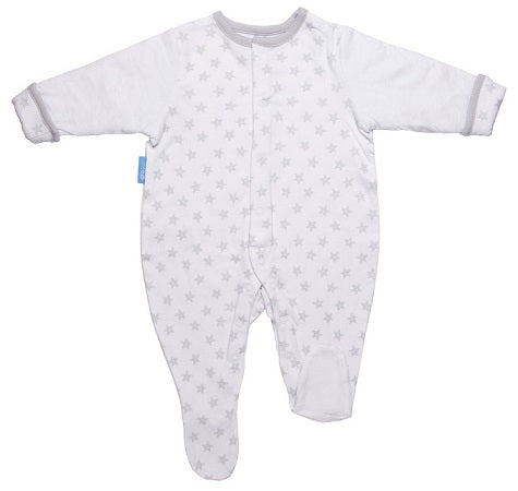 Grobag Baby Grosuit Super Soft White Jersey Cotton With Quilted